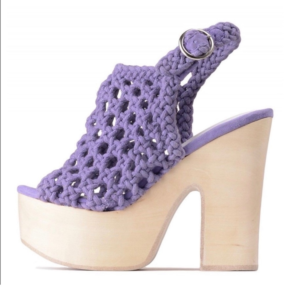 Jeffrey Campbell Alissio Crochet Lavender Heels